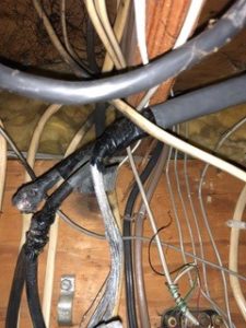 Electrical wiring - improperly spliced wires