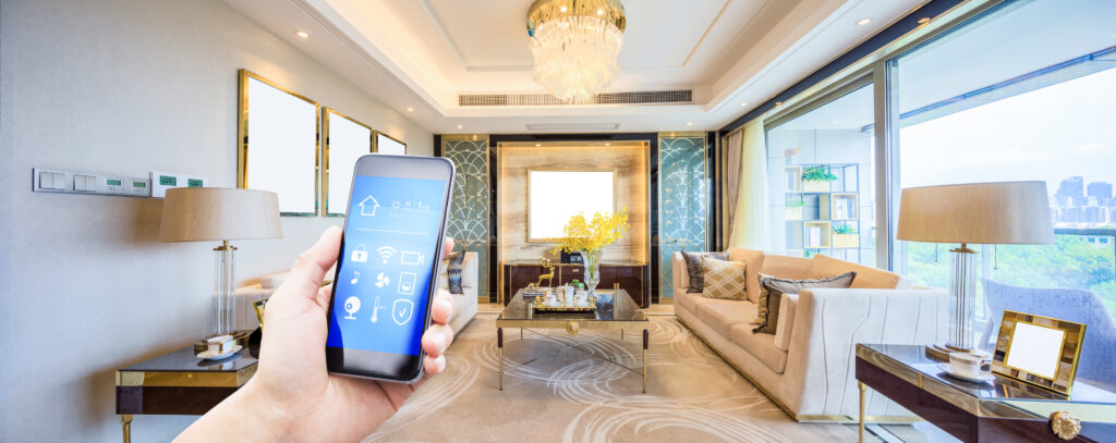 Home automation systems can remotely control many features in a home, including lights, temperature, and audio/visual equipment.